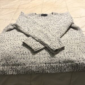 Love Tree Marled Cream Crewneck Sweater